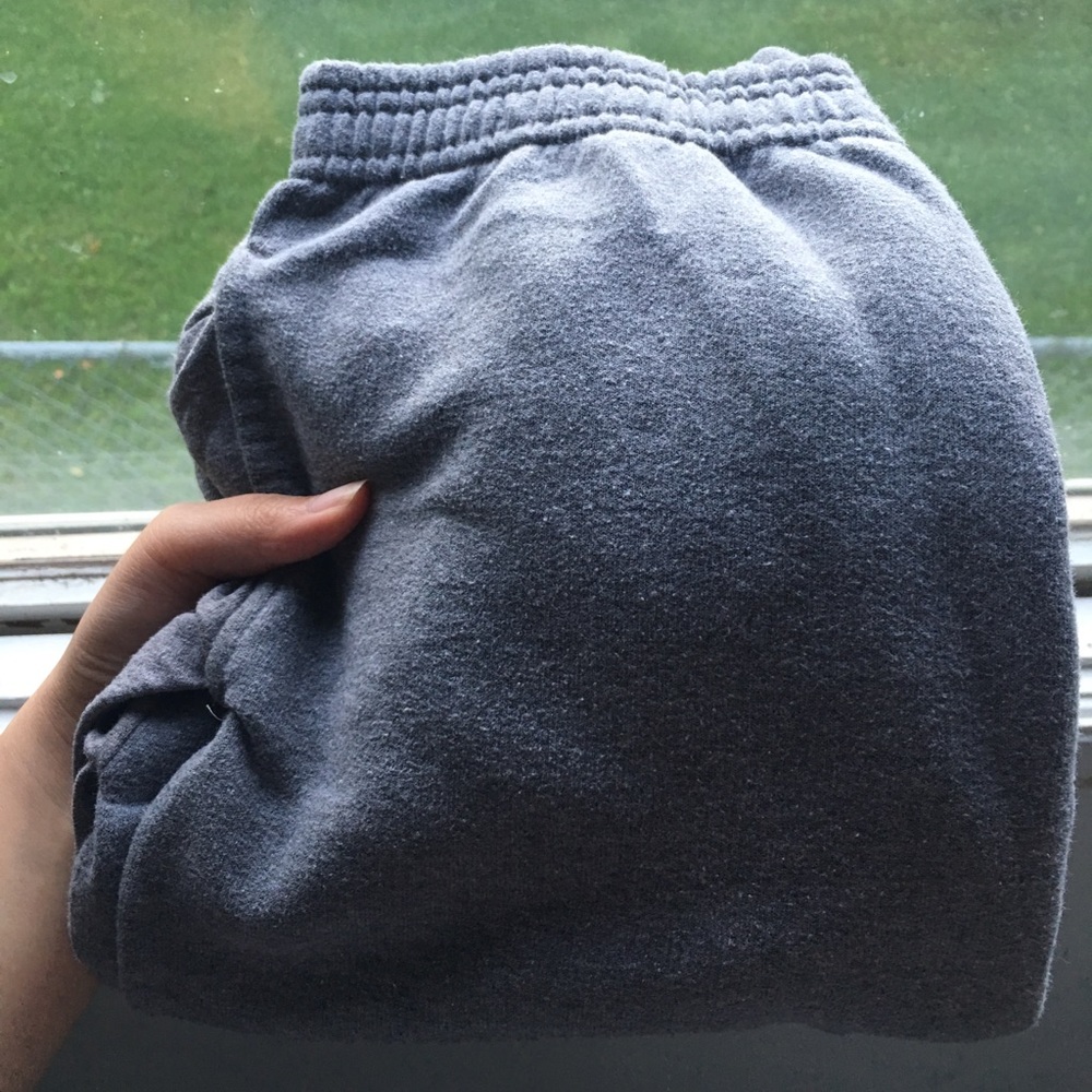 Gray sweatpants
